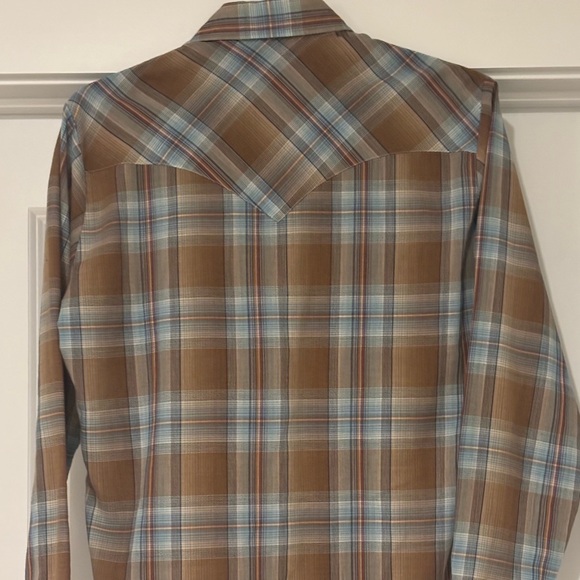 Levi's Vintage 70s Big E Men’s Western Plaid Shirt with Pearl Snap Buttons - Picture 6 of 8